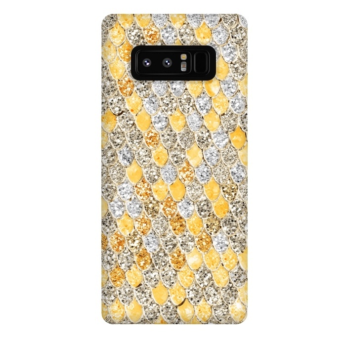 Galaxy Note 8 StrongFit Gold and Silver Sparkling Mermaid Scales by  Utart