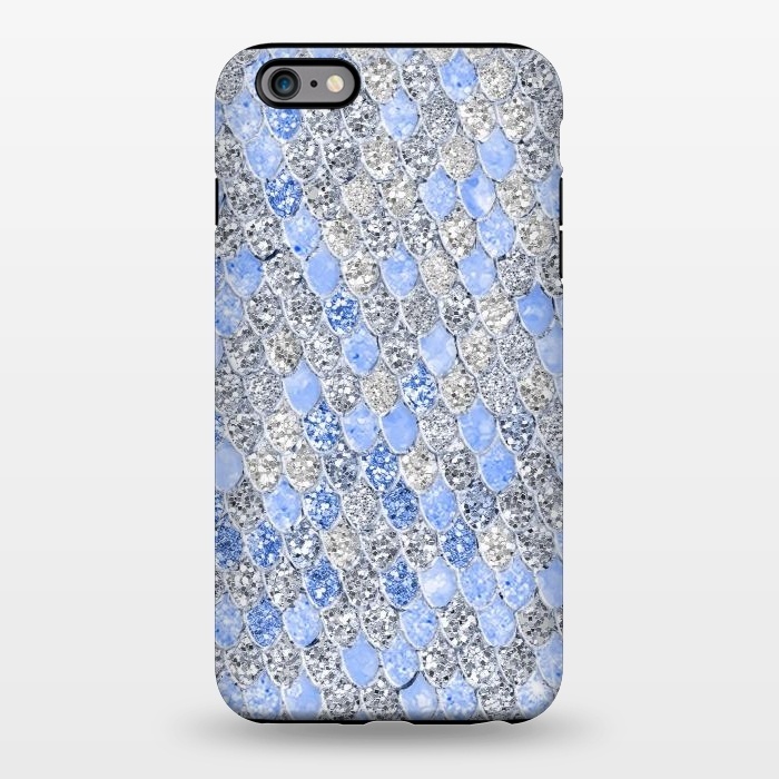 iPhone 6/6s plus StrongFit Blue and Silver Sparkling Mermaid Scales by  Utart