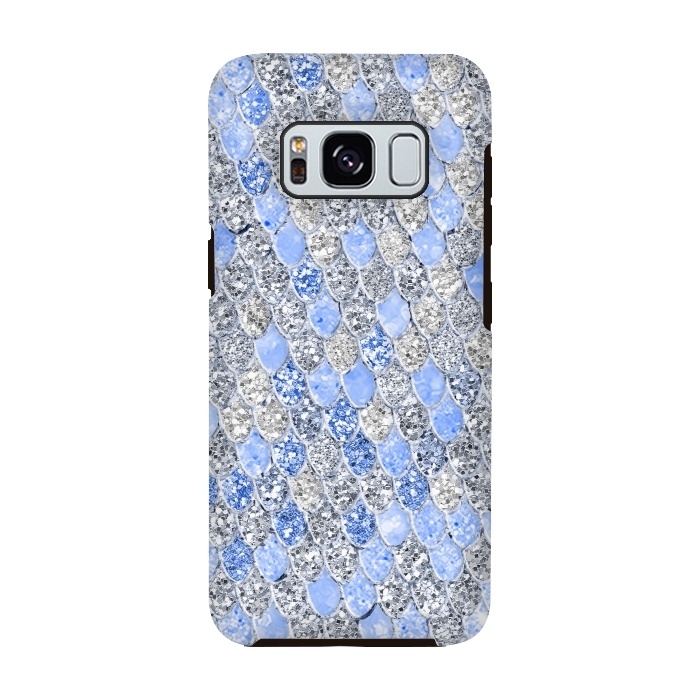 Galaxy S8 StrongFit Blue and Silver Sparkling Mermaid Scales by  Utart