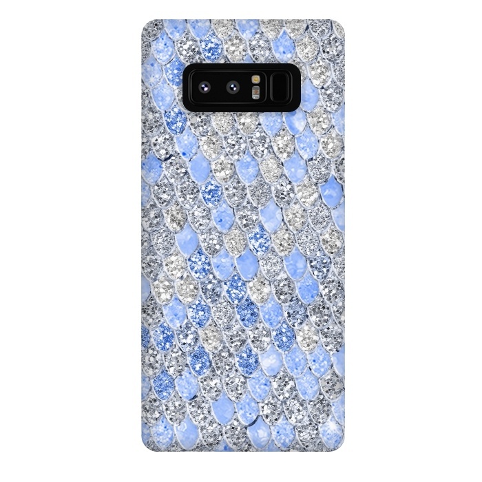 Galaxy Note 8 StrongFit Blue and Silver Sparkling Mermaid Scales by  Utart