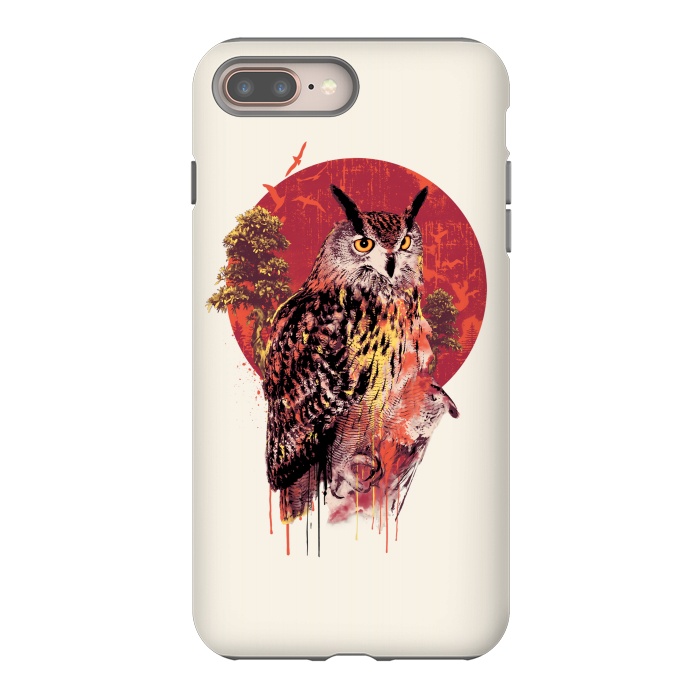 iPhone 7 plus StrongFit Owl Red by Riza Peker