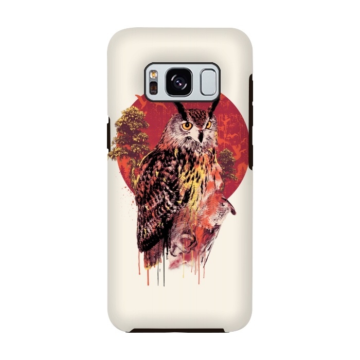 Galaxy S8 StrongFit Owl Red by Riza Peker