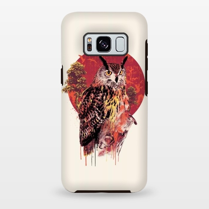 Galaxy S8 plus StrongFit Owl Red by Riza Peker