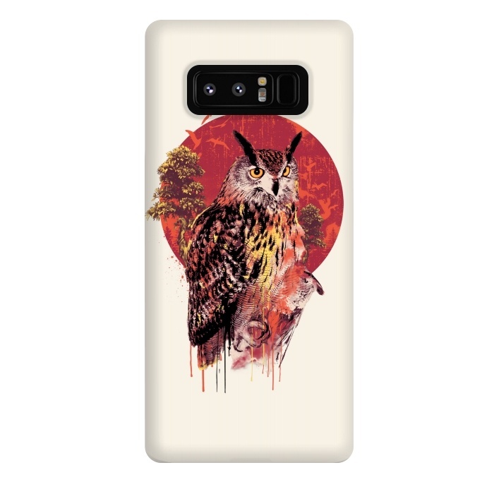 Galaxy Note 8 StrongFit Owl Red by Riza Peker