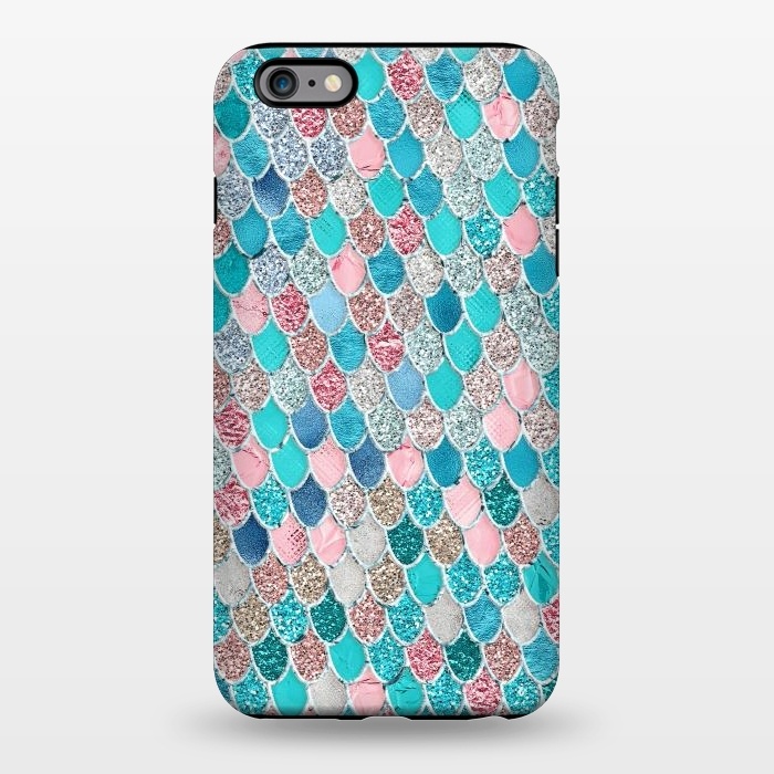 iPhone 6/6s plus StrongFit Summer Pastel Glitter Mermaid Scales by  Utart