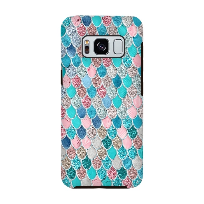 Galaxy S8 StrongFit Summer Pastel Glitter Mermaid Scales by  Utart
