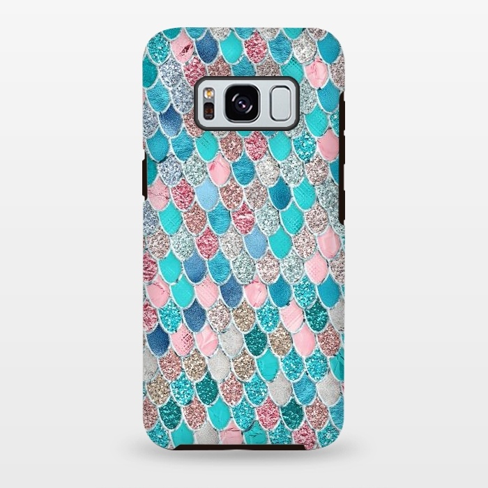 Galaxy S8 plus StrongFit Summer Pastel Glitter Mermaid Scales by  Utart