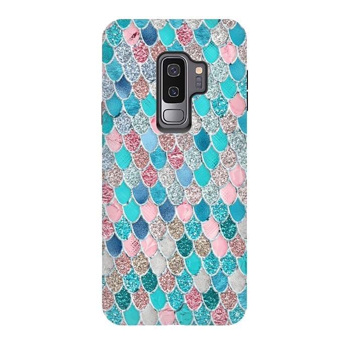 Galaxy S9 plus StrongFit Summer Pastel Glitter Mermaid Scales by  Utart