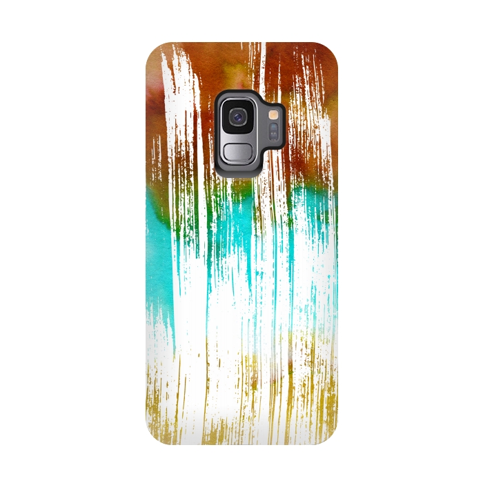 Galaxy S9 StrongFit Watercolor Scratches by Creativeaxle