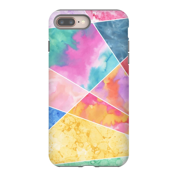 iPhone 7 plus StrongFit Watercolor Geometric by Creativeaxle