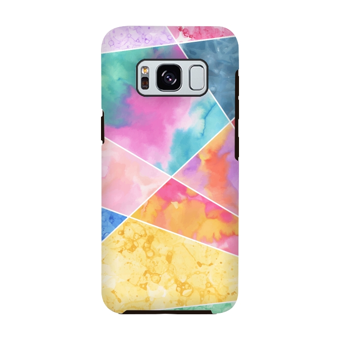 Galaxy S8 StrongFit Watercolor Geometric by Creativeaxle