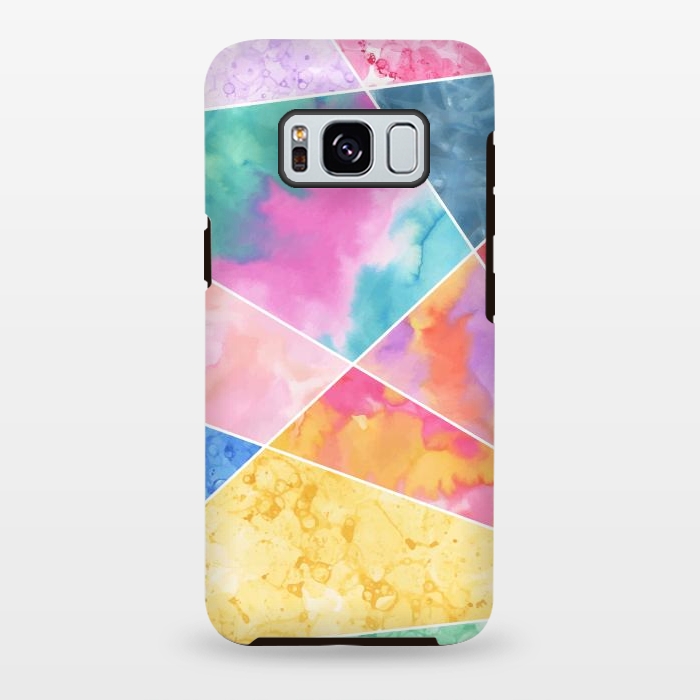 Galaxy S8 plus StrongFit Watercolor Geometric by Creativeaxle