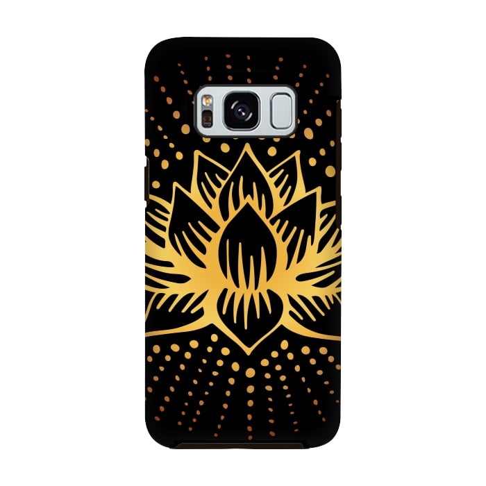 Galaxy S8 StrongFit Golden Lotus Mandala by Majoih