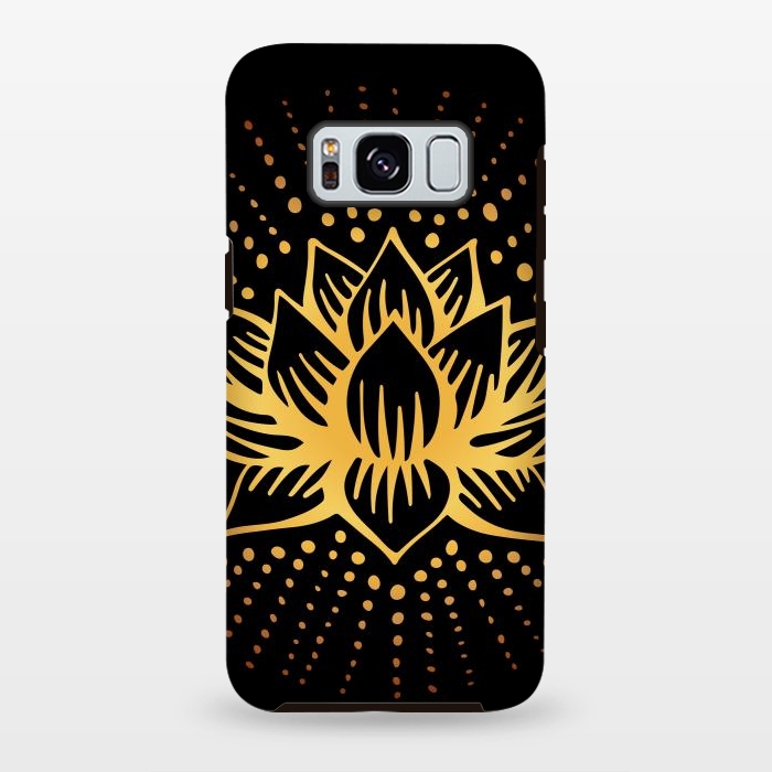 Galaxy S8 plus StrongFit Golden Lotus Mandala by Majoih