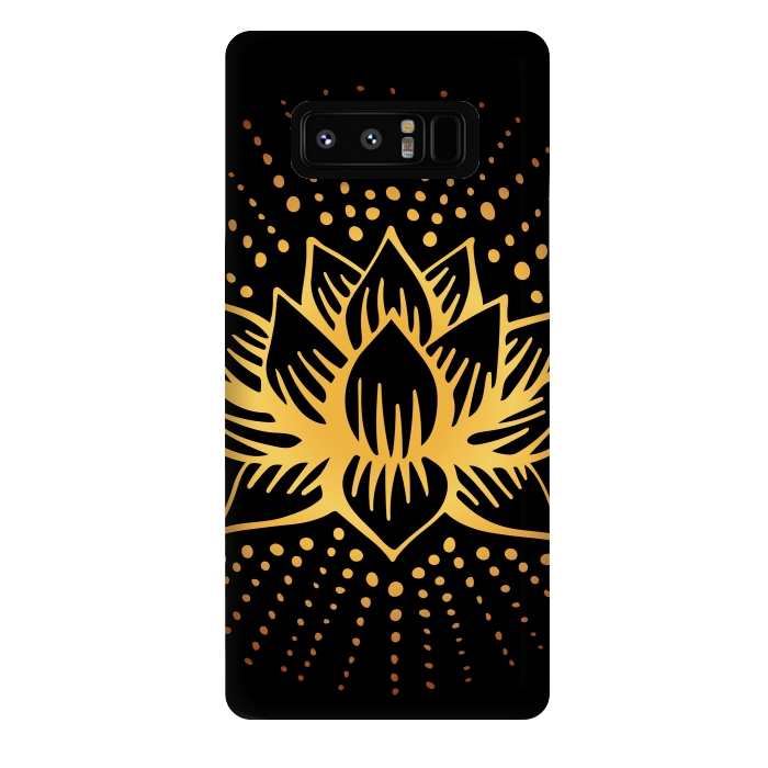 Galaxy Note 8 StrongFit Golden Lotus Mandala by Majoih