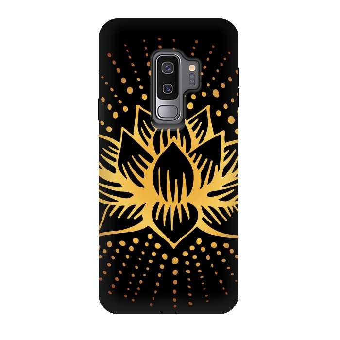 Galaxy S9 plus StrongFit Golden Lotus Mandala by Majoih