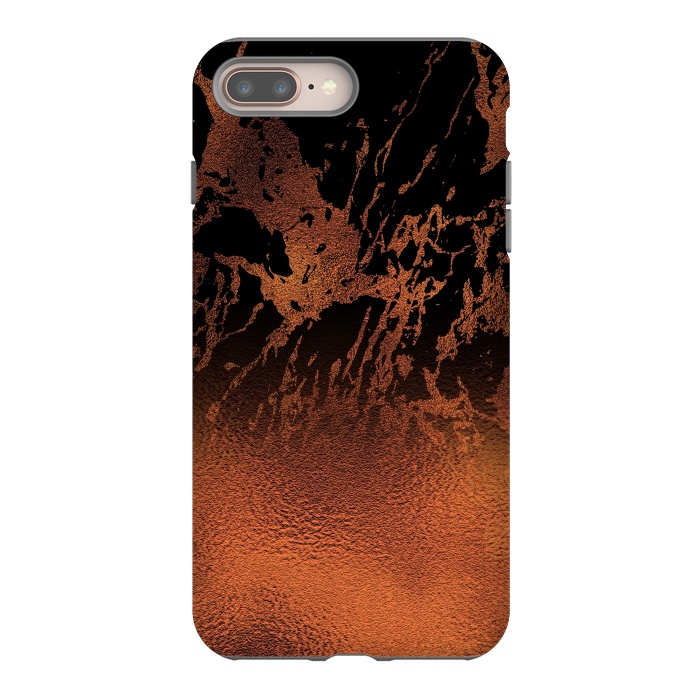 iPhone 7 plus StrongFit Copper Gold and Black Marble  by  Utart