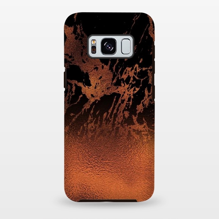 Galaxy S8 plus StrongFit Copper Gold and Black Marble  by  Utart