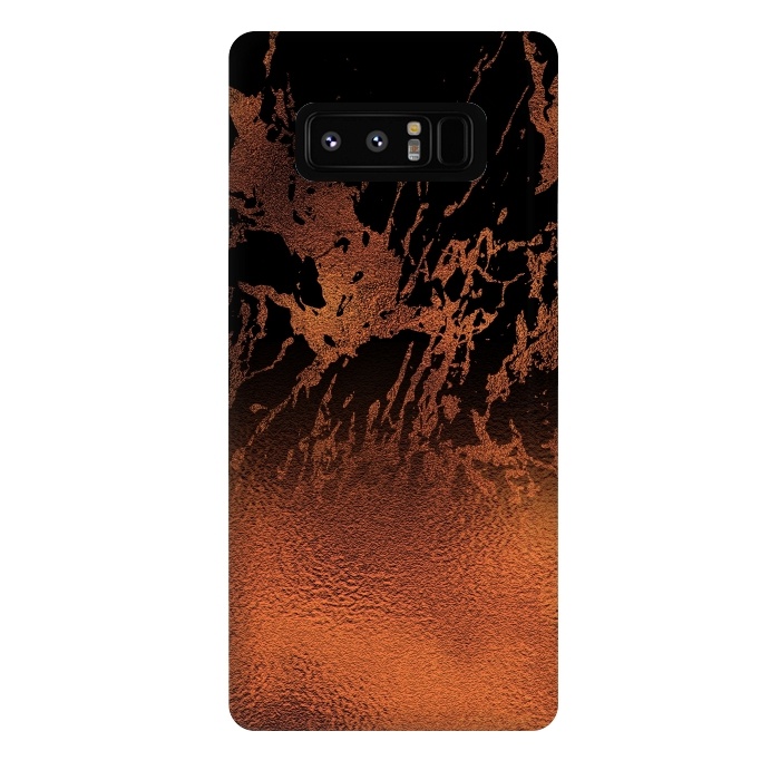 Galaxy Note 8 StrongFit Copper Gold and Black Marble  by  Utart