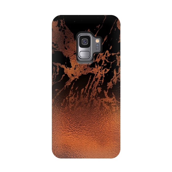 Galaxy S9 StrongFit Copper Gold and Black Marble  by  Utart