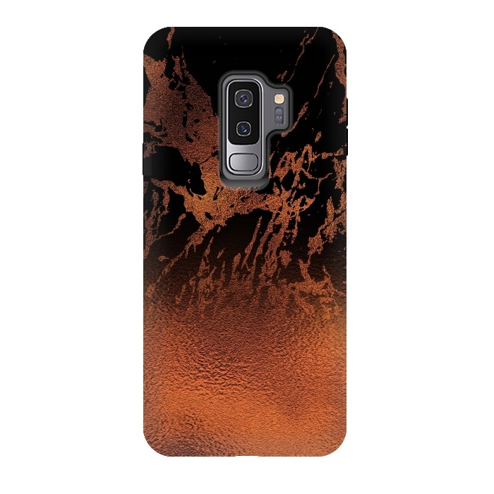 Galaxy S9 plus StrongFit Copper Gold and Black Marble  by  Utart