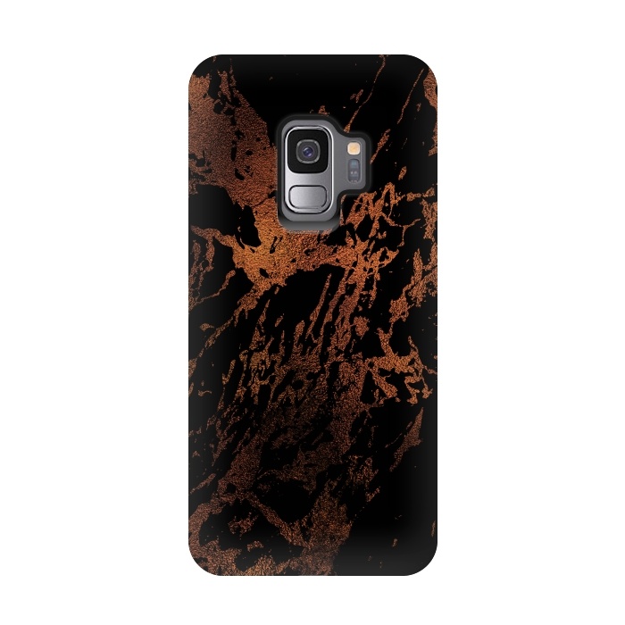 Galaxy S9 StrongFit Copper Metal Veined Marble by  Utart