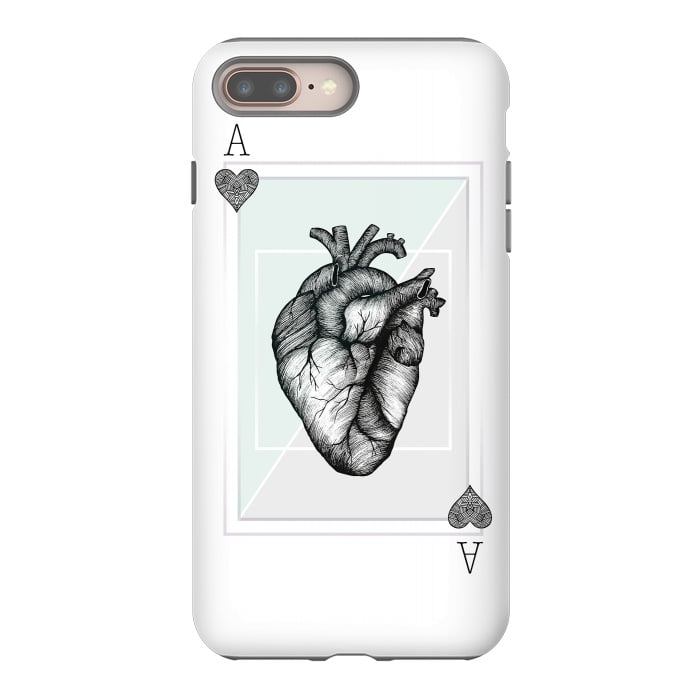 iPhone 7 plus StrongFit Ace of Hearts by Barlena