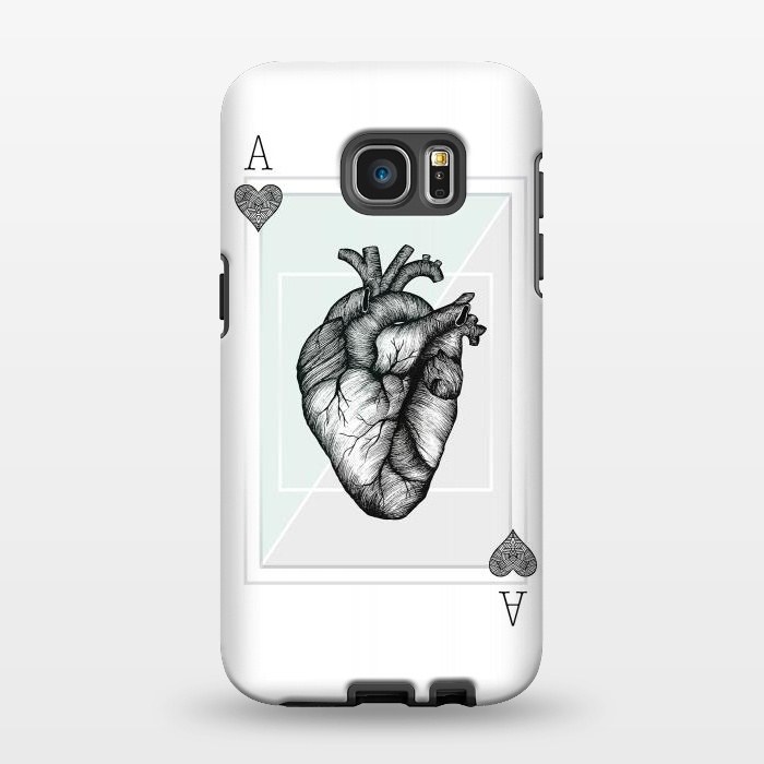 Galaxy S7 EDGE StrongFit Ace of Hearts by Barlena