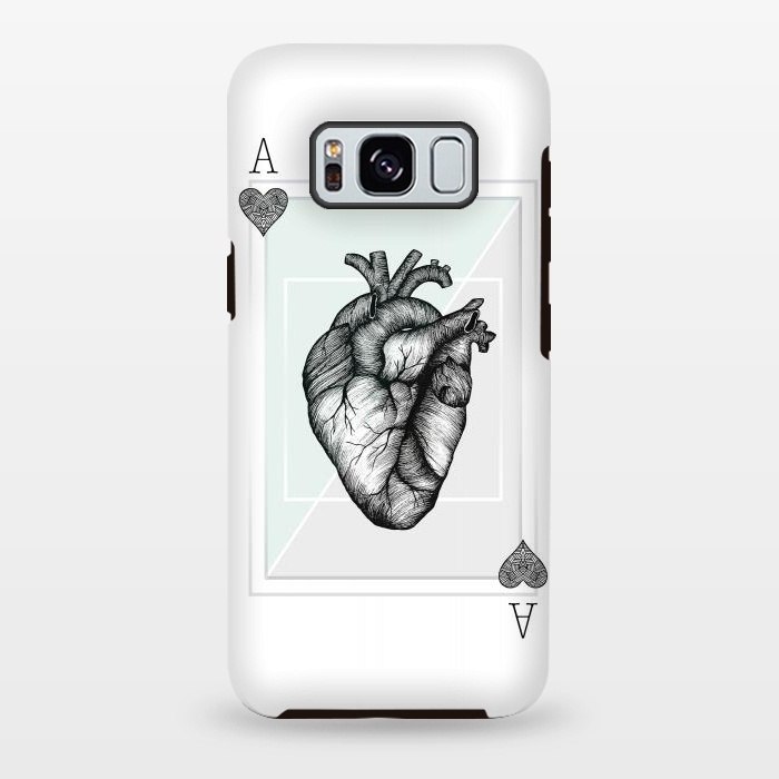 Galaxy S8 plus StrongFit Ace of Hearts by Barlena