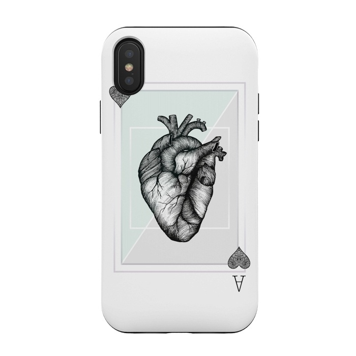 iPhone Xs / X StrongFit Ace of Hearts by Barlena