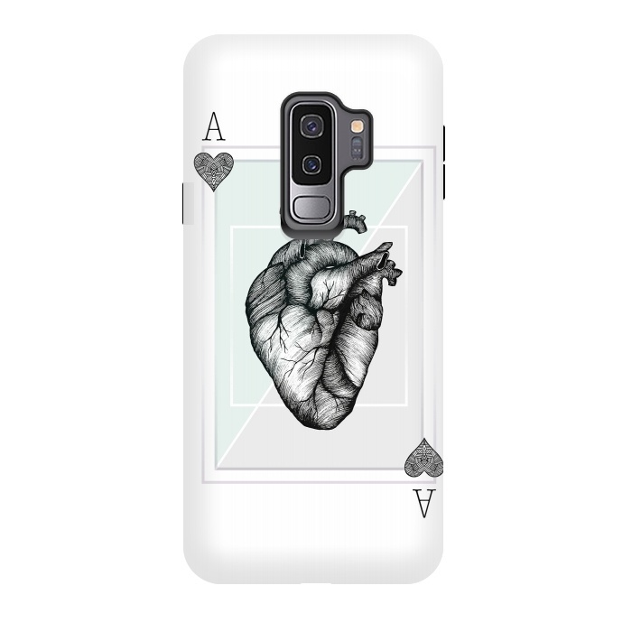 Galaxy S9 plus StrongFit Ace of Hearts by Barlena