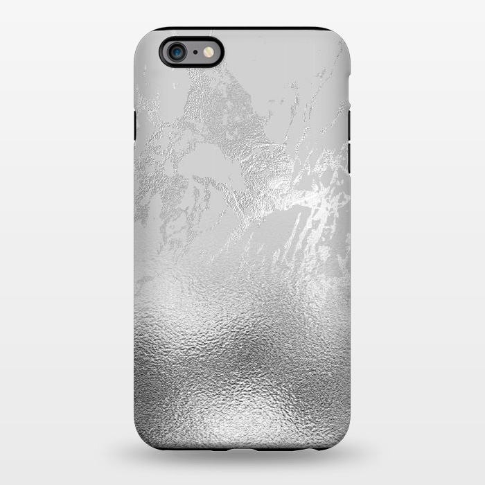 iPhone 6/6s plus StrongFit Silver Marble and Glitter Foil by  Utart