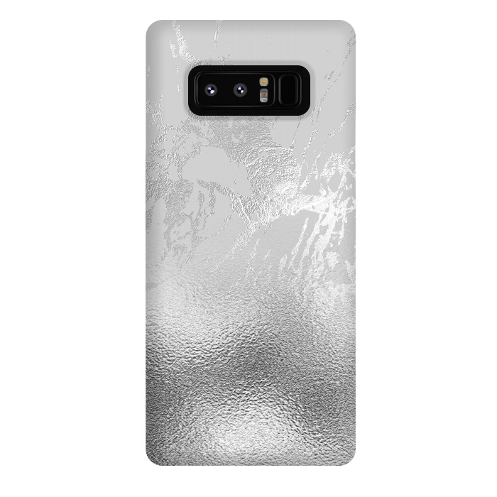 Galaxy Note 8 StrongFit Silver Marble and Glitter Foil by  Utart