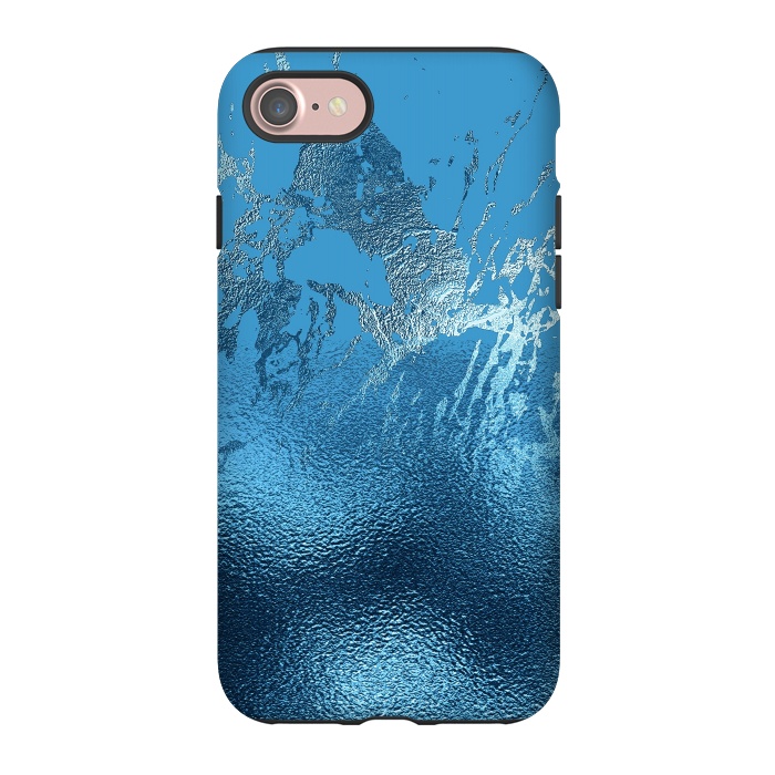 iPhone 7 StrongFit Blue Metal and Marble  by  Utart