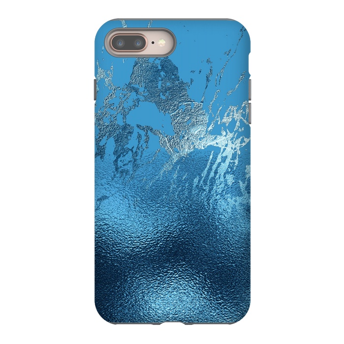 iPhone 7 plus StrongFit Blue Metal and Marble  by  Utart