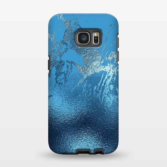 Galaxy S7 EDGE StrongFit Blue Metal and Marble  by  Utart