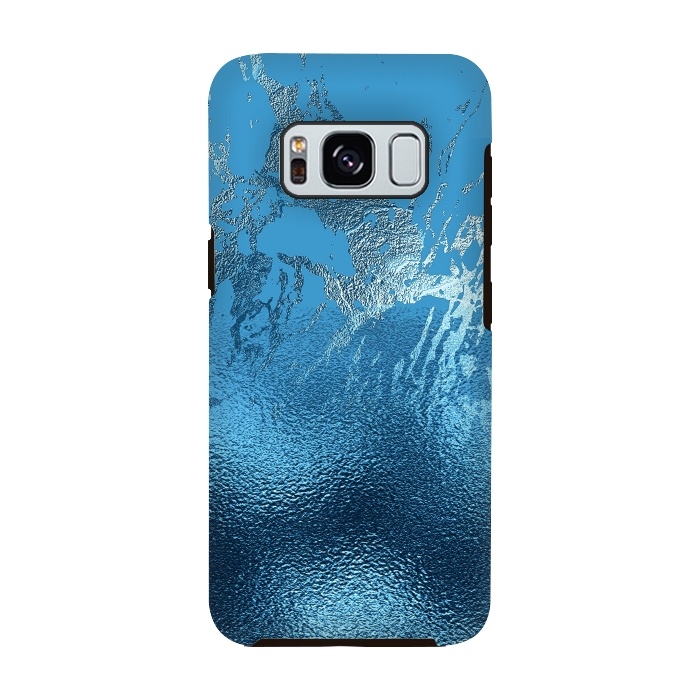 Galaxy S8 StrongFit Blue Metal and Marble  by  Utart