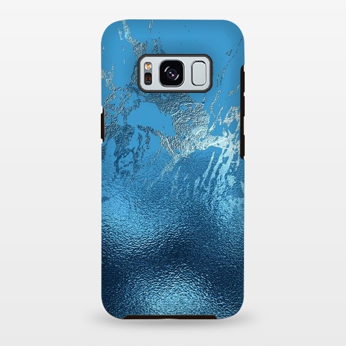 Galaxy S8 plus StrongFit Blue Metal and Marble  by  Utart