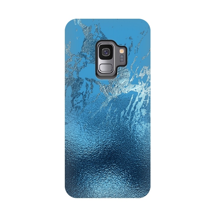 Galaxy S9 StrongFit Blue Metal and Marble  by  Utart