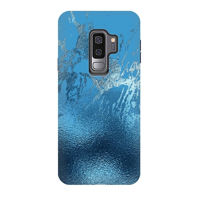 Galaxy S9 plus StrongFit Blue Metal and Marble  by  Utart
