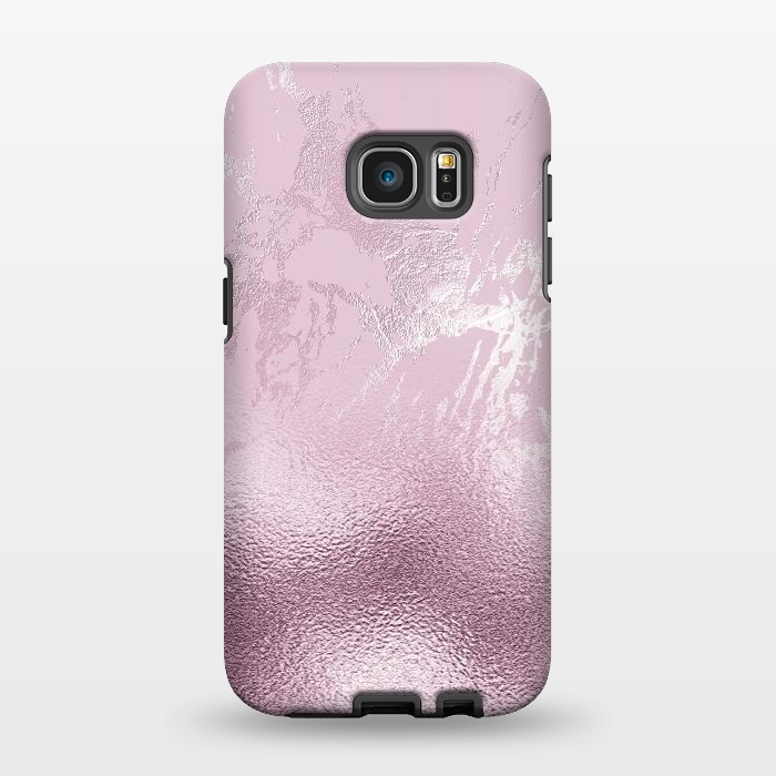 Galaxy S7 EDGE StrongFit Blush Marble and Glitter by  Utart