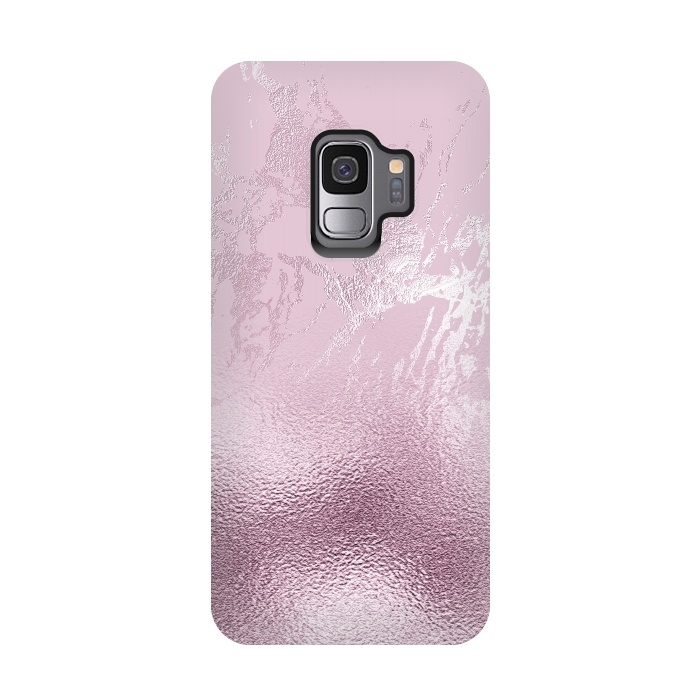 Galaxy S9 StrongFit Blush Marble and Glitter by  Utart