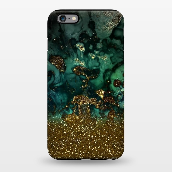 iPhone 6/6s plus StrongFit Green Malachite Marble and Gold Glitter by  Utart