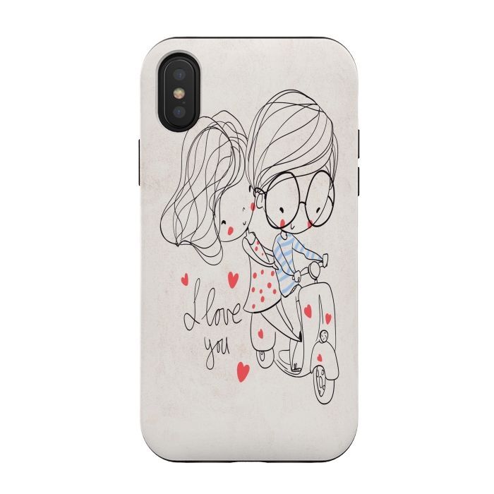 iPhone Xs / X StrongFit Couple Love by Joanna Vog