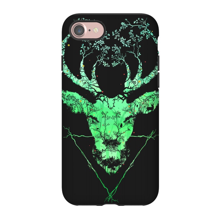 iPhone 7 StrongFit Dark Forest Deer by Sitchko
