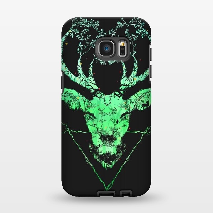 Galaxy S7 EDGE StrongFit Dark Forest Deer by Sitchko