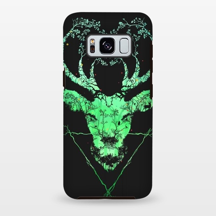 Galaxy S8 plus StrongFit Dark Forest Deer by Sitchko