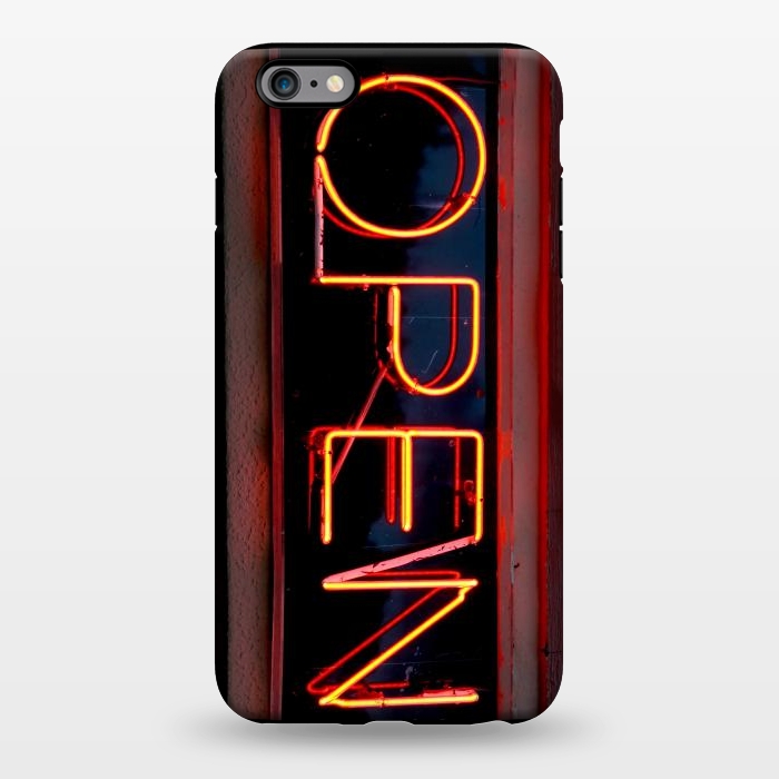 iPhone 6/6s plus StrongFit Neon Sign Word Open by Andrea Haase