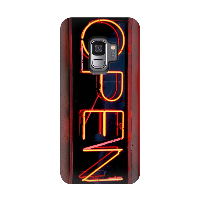 Galaxy S9 StrongFit Neon Sign Word Open by Andrea Haase