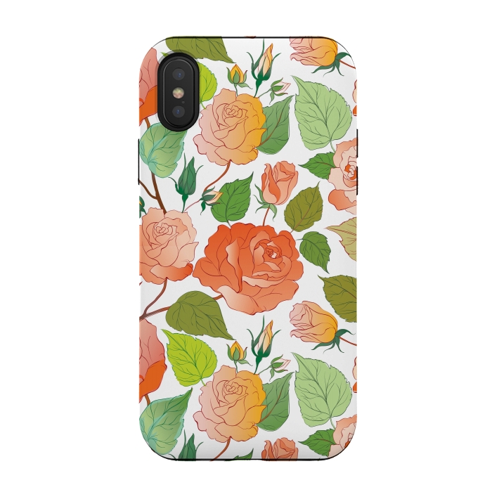 iPhone Xs / X StrongFit Roses by Bledi